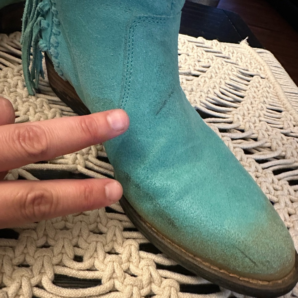 Circle G Turqouise Fringe Ankle boots 9.5 - Picture 6 of 7